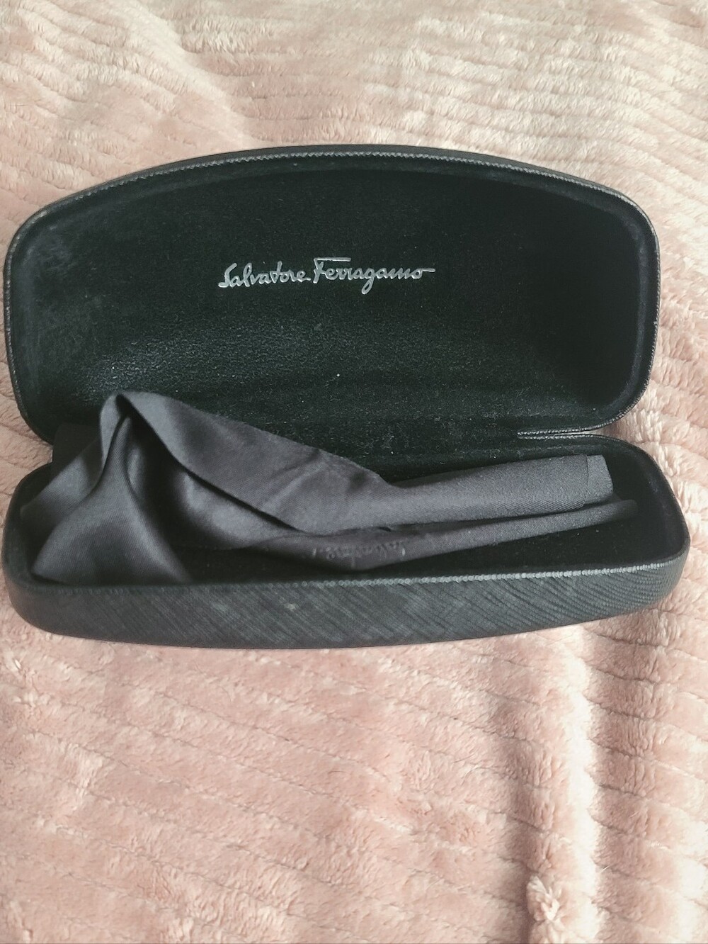 Salvatore Ferragamo Sunglass Case with Branded Wipe